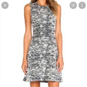 Theory A-Line Black & White Dress